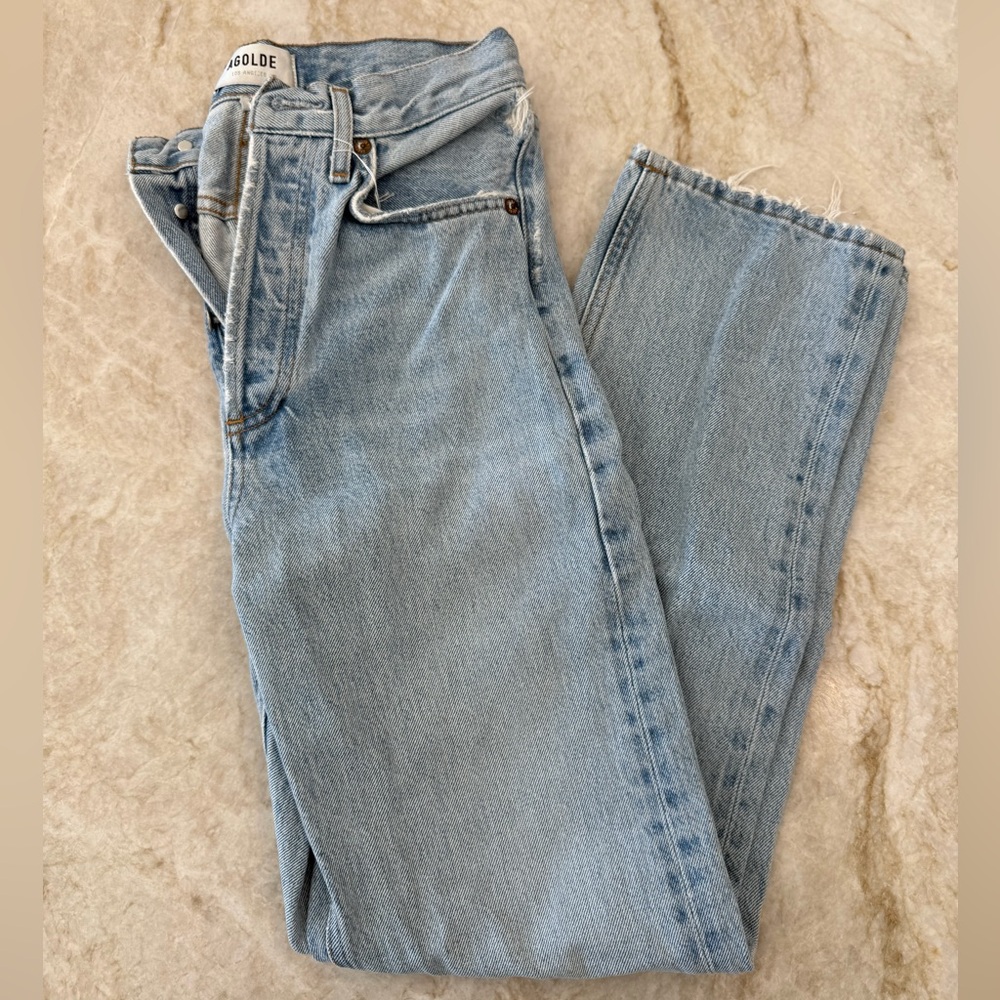 Agolde Sky Blue Denim Pants